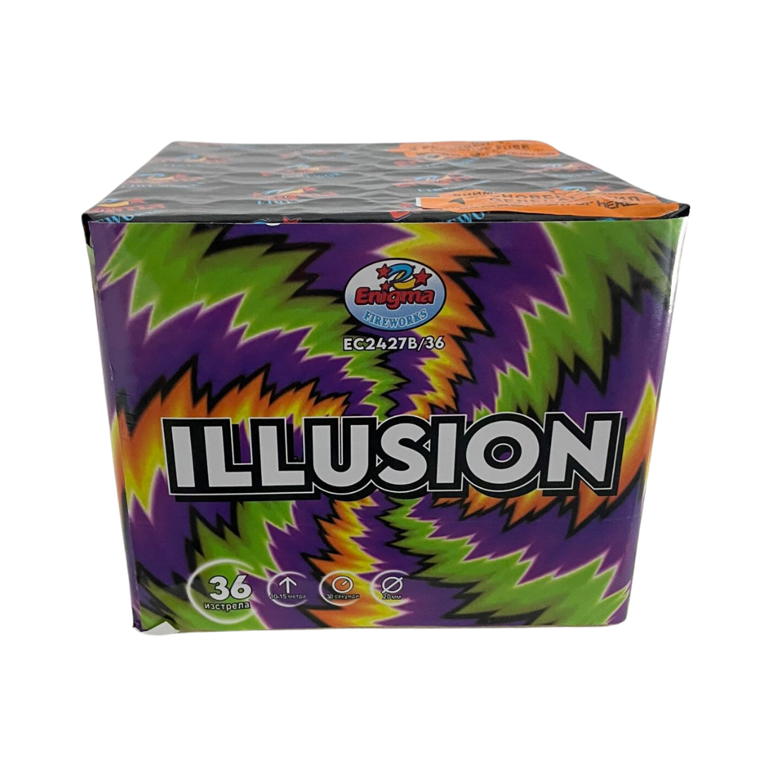 Baterie de artificii Illusion, 36 focuri, 20 calibru