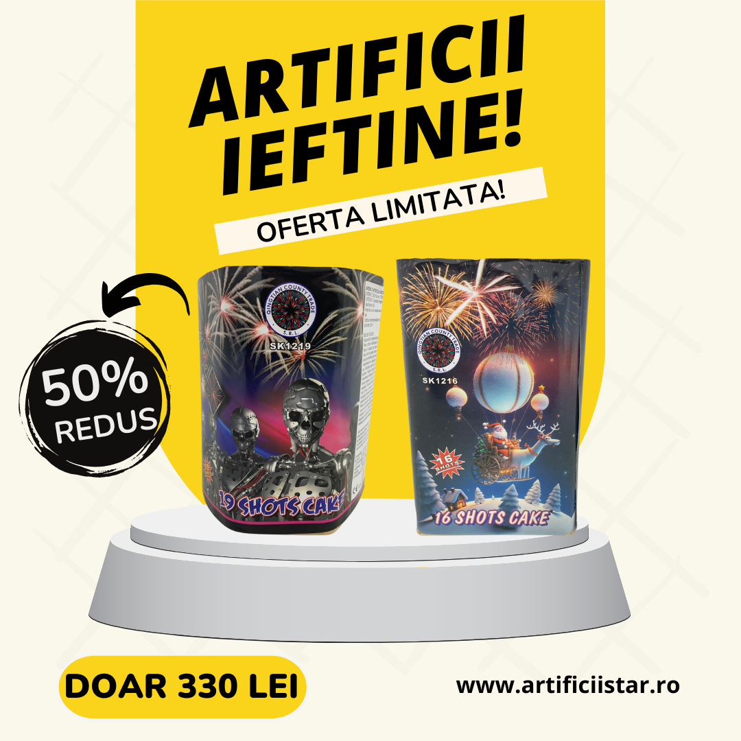 PROMOTIE: 19 Shots Cake (19 focuri, 30 calibru) + 16 Shots Cake (16 focuri, 30 calibru)