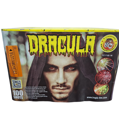 Baterie de artificii Dracula, 100 focuri, 18 calibru