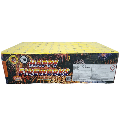 Baterie de artificii Happy Fireworks, 296 focuri, 18 calibru