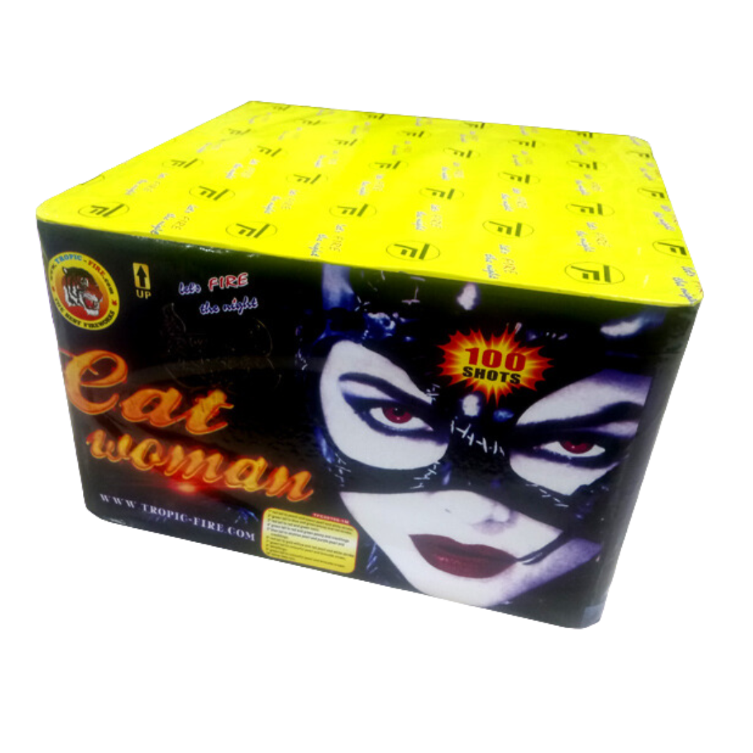 Baterie de artificii Cat Woman, 100 focuri, 20 calibru